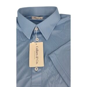 NWT Collars and Co Dress The Original Dress Collar Polo Blue Large
